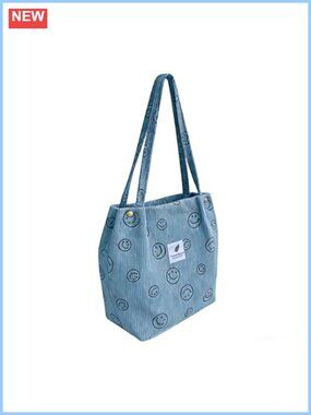 Corduroy Tote Bag Shoulder Bag Large Capacity Casual Everyday